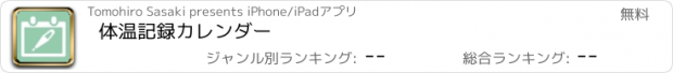 おすすめアプリ 体温記録カレンダー