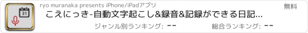 おすすめアプリ こえにっき-自動文字起こし&録音&記録ができる日記かれんだー