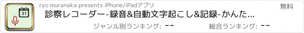 おすすめアプリ 診察レコーダー-録音&自動文字起こし&記録-かんたん操作可能