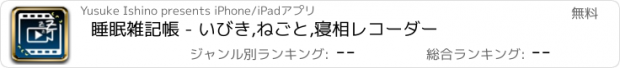 おすすめアプリ 睡眠雑記帳 - いびき,ねごと,寝相レコーダー