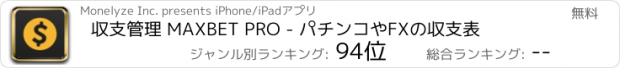 おすすめアプリ 収支管理 MAXBET PRO - パチンコやFXの収支表