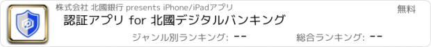 おすすめアプリ 認証アプリ for 北國デジタルバンキング