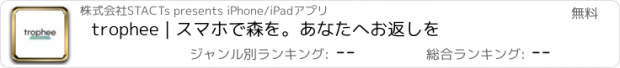 おすすめアプリ trophee | スマホで森を。あなたへお返しを