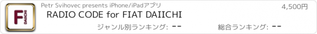 おすすめアプリ RADIO CODE for FIAT DAIICHI