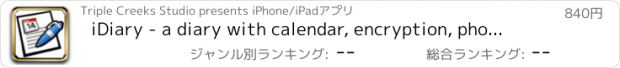おすすめアプリ iDiary - a diary with calendar, encryption, photo & voice journals