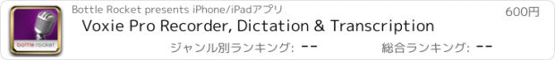 おすすめアプリ Voxie Pro Recorder, Dictation & Transcription