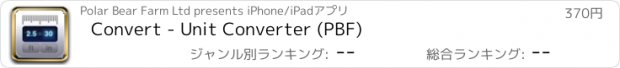 おすすめアプリ Convert - Unit Converter (PBF)