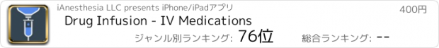 おすすめアプリ Drug Infusion - IV Medications