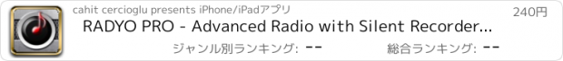 おすすめアプリ RADYO PRO - Advanced Radio with Silent Recorder, Alarm Clock and Ringtone Creator