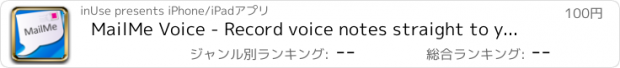 おすすめアプリ MailMe Voice - Record voice notes straight to your e-mail inbox