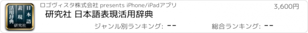 おすすめアプリ 研究社 日本語表現活用辞典