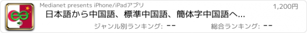 おすすめアプリ 日本語から中国語、標準中国語、簡体字中国語へ　声　話す翻訳機　フレーズブック　EchoMobi® スピーク旅行 PRO