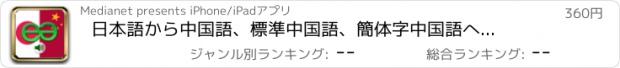 おすすめアプリ 日本語から中国語、標準中国語、簡体字中国語へ　声　話す翻訳機　フレーズブック　EchoMobi® スピーク旅行 LITE