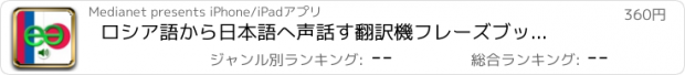 おすすめアプリ ロシア語から日本語へ声話す翻訳機　フレーズブックEchoMobi® スピーク旅行 LITE