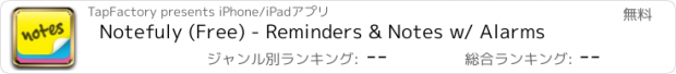 おすすめアプリ Notefuly (Free) - Reminders & Notes w/ Alarms