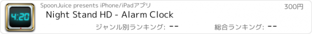 おすすめアプリ Night Stand HD - Alarm Clock