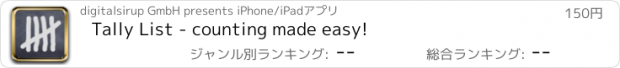 おすすめアプリ Tally List - counting made easy!
