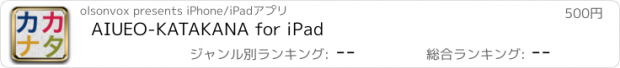 おすすめアプリ AIUEO-KATAKANA for iPad