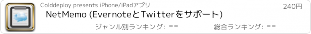 おすすめアプリ NetMemo (EvernoteとTwitterをサポート)