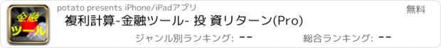 おすすめアプリ 複利計算-金融ツール- 投 資リターン(Pro)