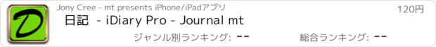 おすすめアプリ 日記  - iDiary Pro - Journal mt