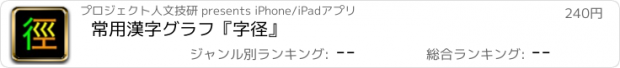 おすすめアプリ 常用漢字グラフ『字径』