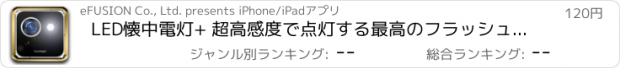 おすすめアプリ LED懐中電灯+ 超高感度で点灯する最高のフラッシュライト