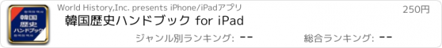 おすすめアプリ 韓国歴史ハンドブック for iPad