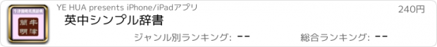 おすすめアプリ 英中シンプル辞書