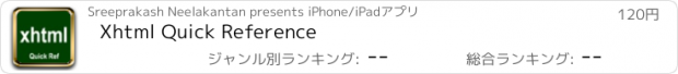 おすすめアプリ Xhtml Quick Reference