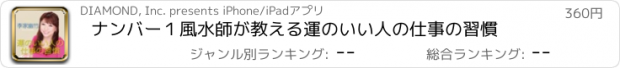 おすすめアプリ ナンバー１風水師が教える　運のいい人の仕事の習慣