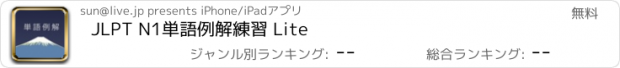 おすすめアプリ JLPT N1単語例解練習 Lite