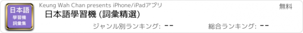 おすすめアプリ 日本語學習機 (詞彙精選)