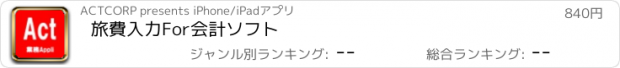 おすすめアプリ 旅費入力For会計ソフト