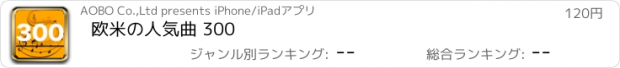 おすすめアプリ 欧米の人気曲 300