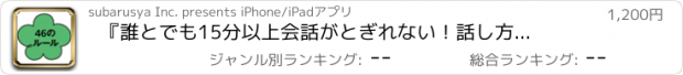 おすすめアプリ 『誰とでも15分以上　会話がとぎれない！話し方　やっぱり大事!!　46のルール』（すばる舎・ユニバーサルアプリ版）