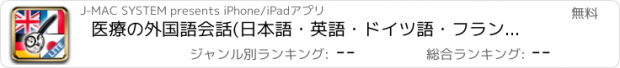 おすすめアプリ 医療の外国語会話(日本語・英語・ドイツ語・フランス語)―外国人患者が来たときにすぐに役立つ表現集 LITE版