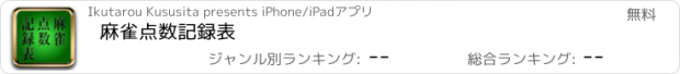 おすすめアプリ 麻雀点数記録表