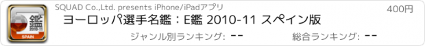 おすすめアプリ ヨーロッパ選手名鑑：E鑑 2010-11 スペイン版