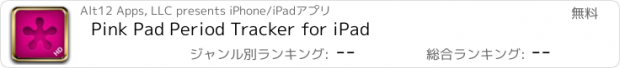 おすすめアプリ Pink Pad Period Tracker for iPad