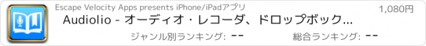 おすすめアプリ Audiolio - オーディオ・レコーダ、ドロップボックスにテキストのメモとブックマーク
