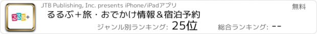 おすすめアプリ るるぶ＋　旅・おでかけ情報＆宿泊予約