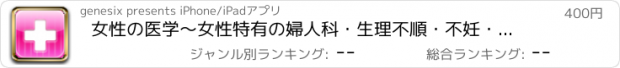 おすすめアプリ 女性の医学～女性特有の婦人科・生理不順・不妊・性病・更年期・妊娠・便秘・うつ・乳がん・腰痛・冷え性・肥満・不眠などの悩みや相談を解決するアプリ