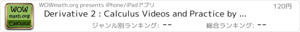 おすすめアプリ Derivative 2 : Calculus Videos and Practice by WOWmath.org
