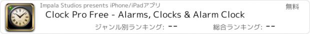 おすすめアプリ Clock Pro Free - Alarms, Clocks & Alarm Clock