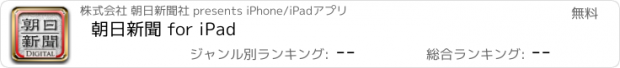 おすすめアプリ 朝日新聞 for iPad