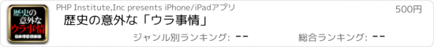 おすすめアプリ 歴史の意外な「ウラ事情」