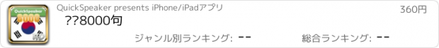 おすすめアプリ 韩语8000句