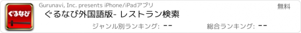 おすすめアプリ ぐるなび外国語版- レストラン検索