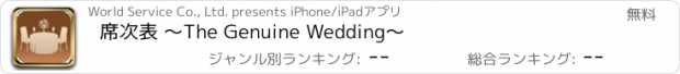 おすすめアプリ 席次表 〜The Genuine Wedding〜